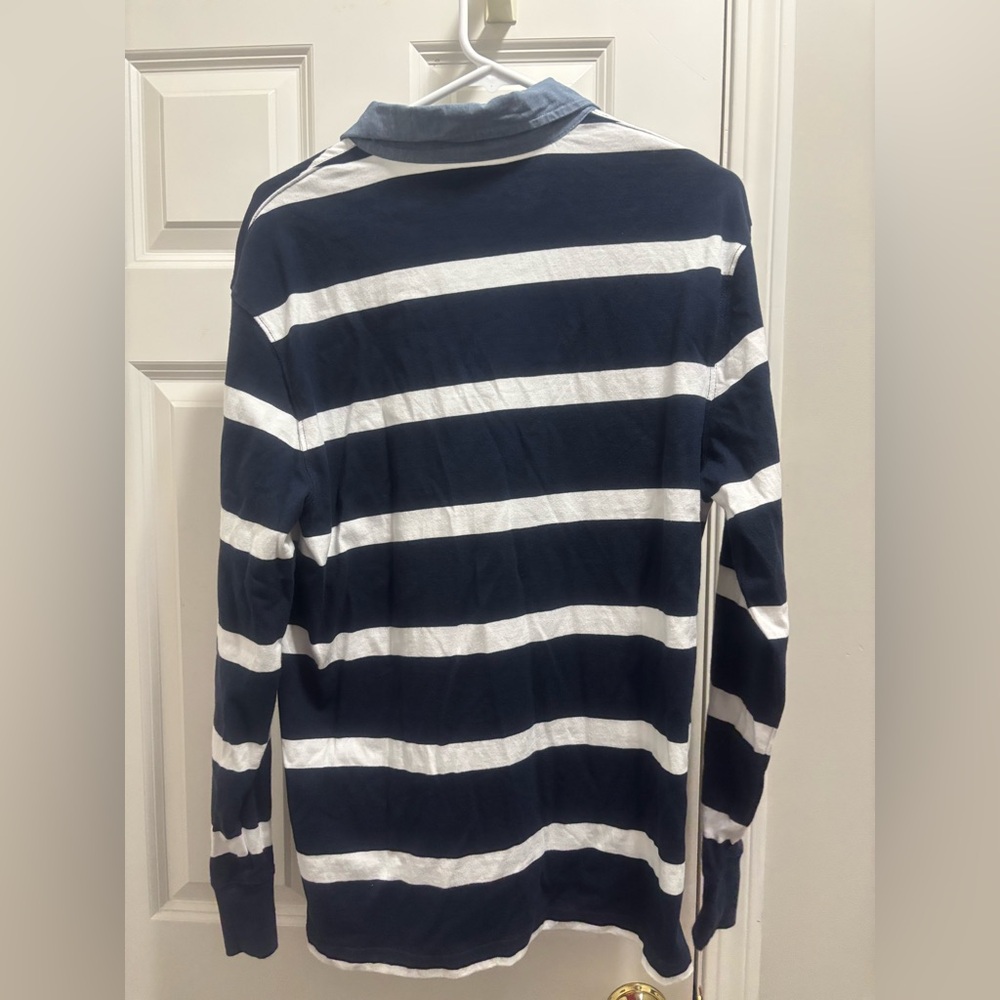 J. Crew Long Sleeve Tees Blue and White Stripes